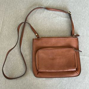 Brown 2 pocket purse
